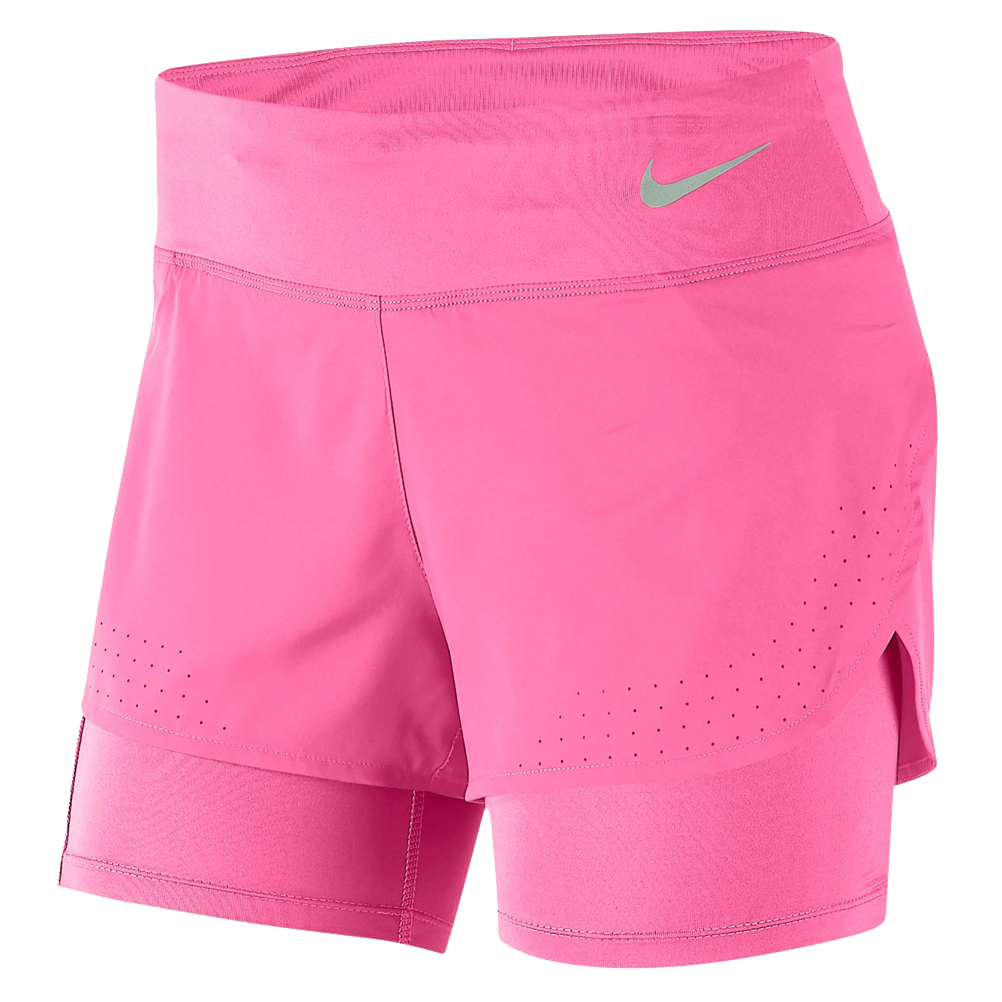 2in1 Women's Running Short - Pink Glow/Reflective Silver | The Running