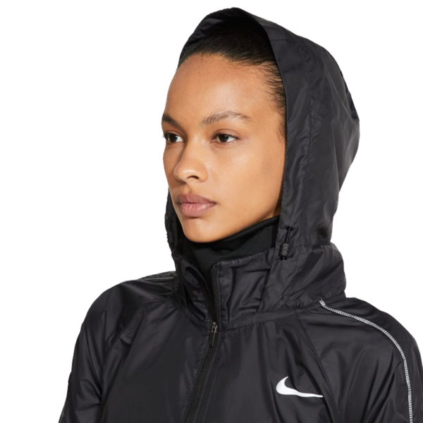 Nike Shield Women's Running Jacket black cu3385 hood