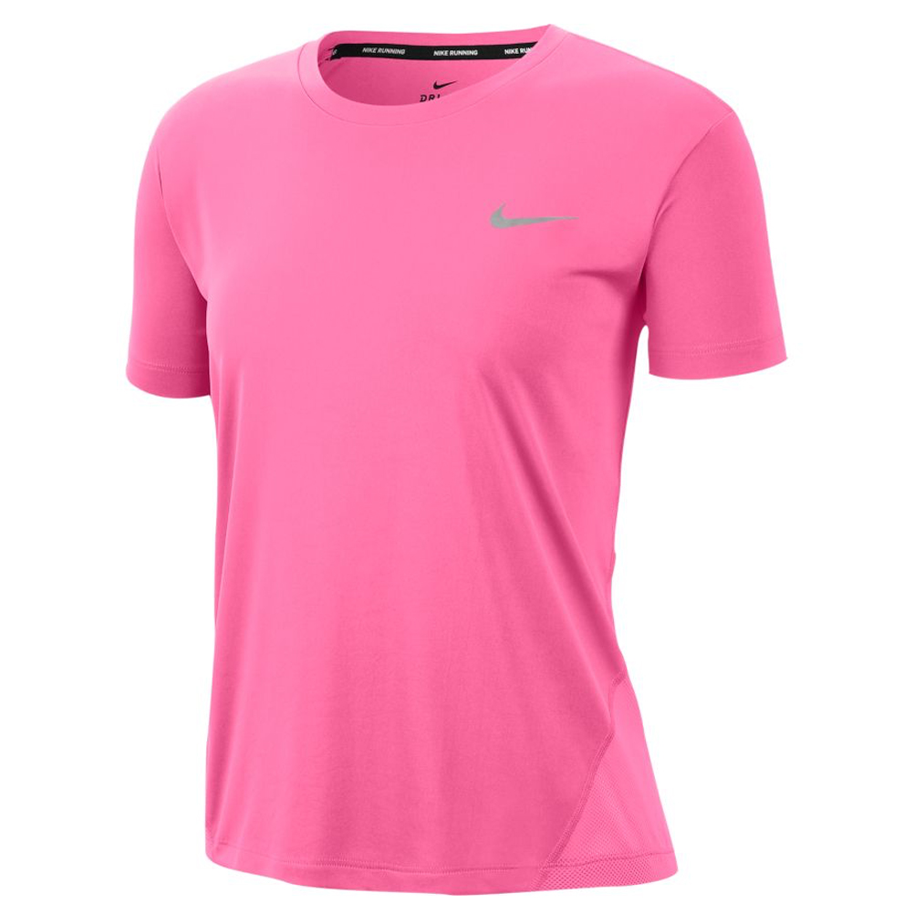 Nike Miler Short Sleeve Women's Running Tee - Pink Glow/Reflective Silver | Running Outlet