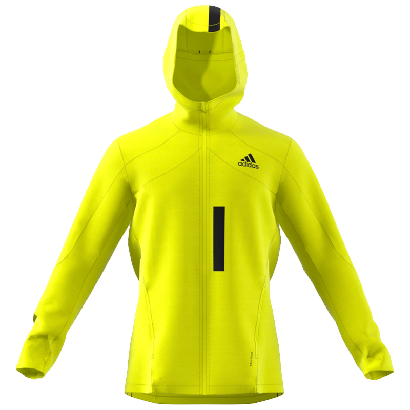 Buy > adidas yellow running jacket > in stock