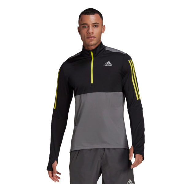 Adidas Own The Run HalfZip Long Sleeve Men's Running Top Front Model