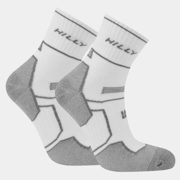 Hilly Twin Skin Anklet Running Sock - White/Grey Marl - Image 6