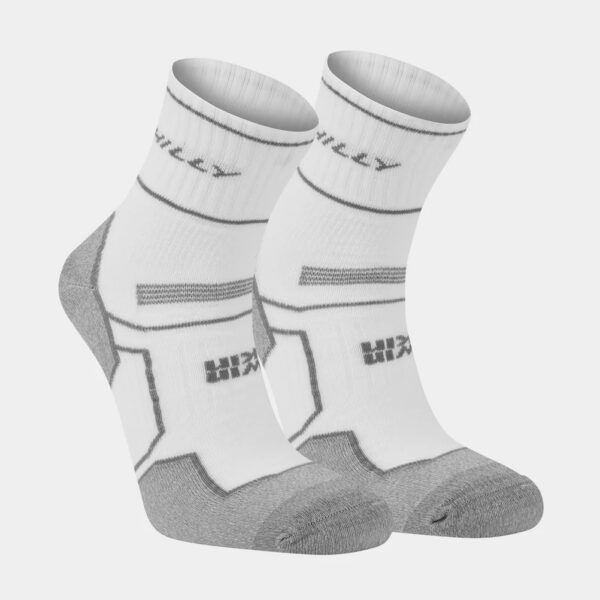 Hilly Twin Skin Anklet Running Sock - White/Grey Marl - Image 5