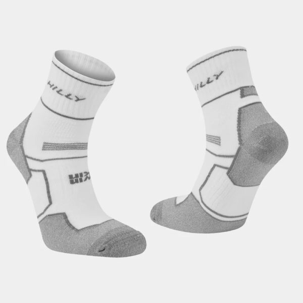 Hilly Twin Skin Anklet Running Sock - White/Grey Marl - Image 4