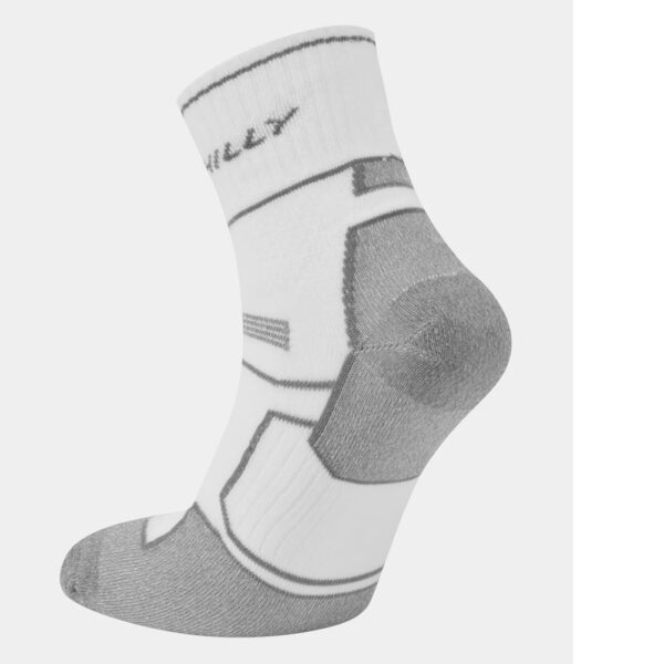 Hilly Twin Skin Anklet Running Sock - White/Grey Marl - Image 3