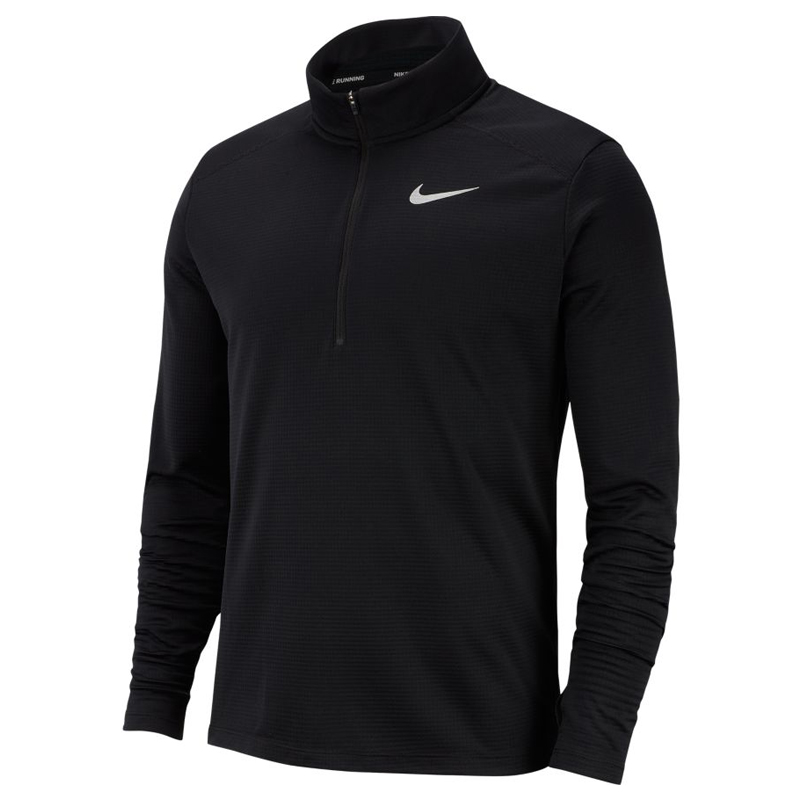 Nike Pacer Half Zip Men's Running Top - Black/Ref Silver | The Running ...