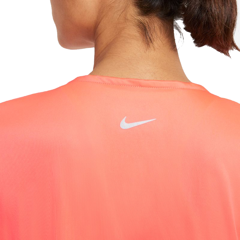 Nike Swoosh Women's Running Tee - Bright Mango/Reflective Silver | The ...
