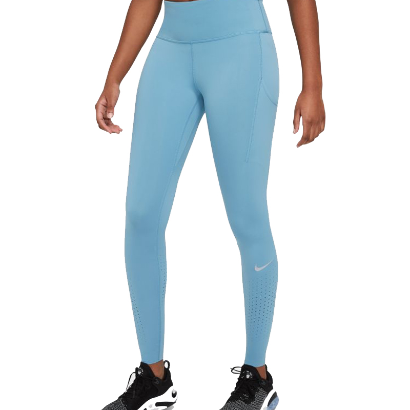 Nike Pro Leggings Women's S Cropped Dri-Fit Capri Stretch Teal Navy Blue