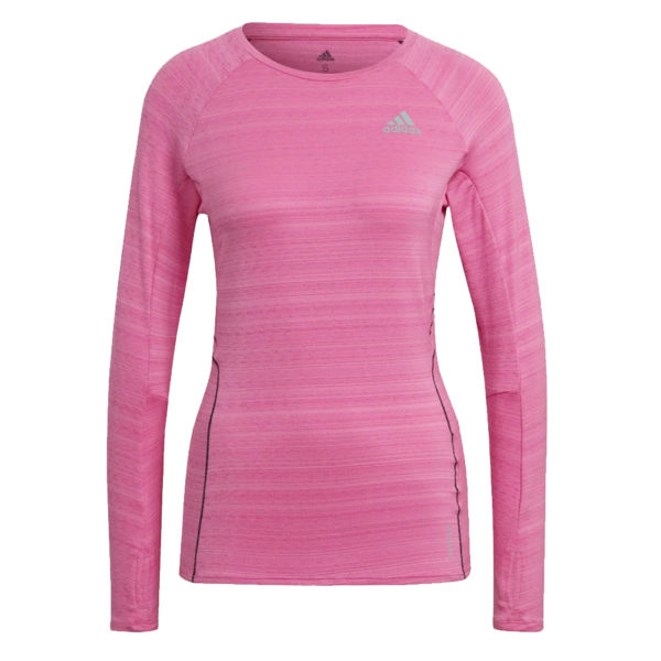adidas Runner Long Sleeve Women's Running Top pink front