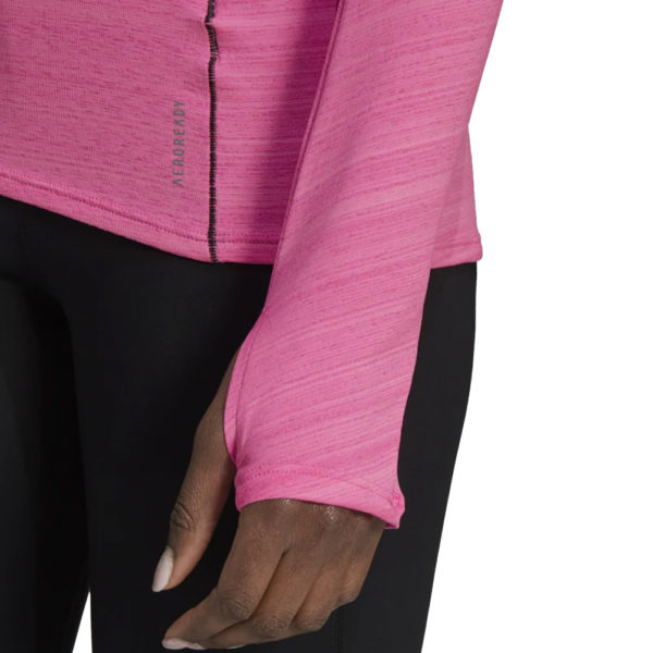 adidas Runner Long Sleeve Women's Running Top - Screaming Pink - Image 3