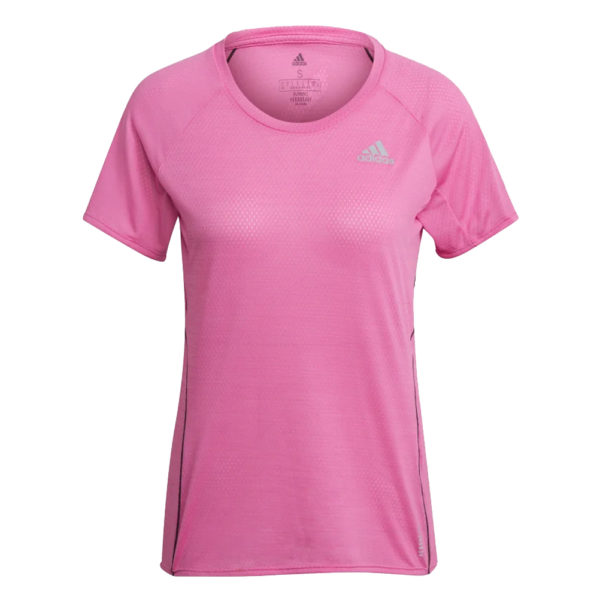 adidas Runner Short Sleeve Women's Running Tee pink front