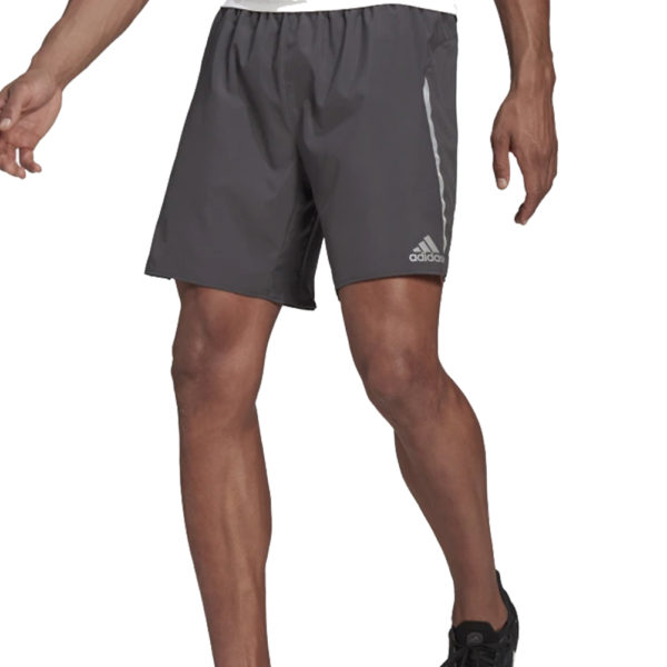 Adidas Saturday 5 inch Men's Running Short - Grey Six - Image 3