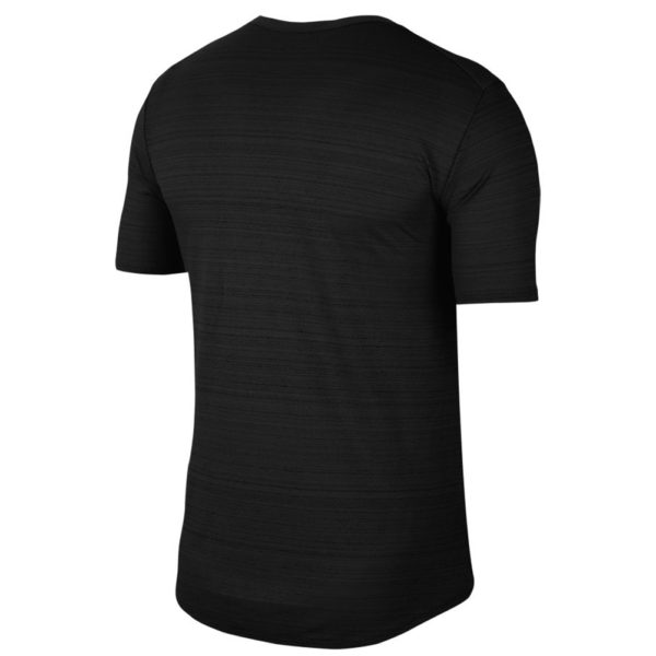 Nike Dri-Fit Miler Short Sleeve Men's Running Tee black back