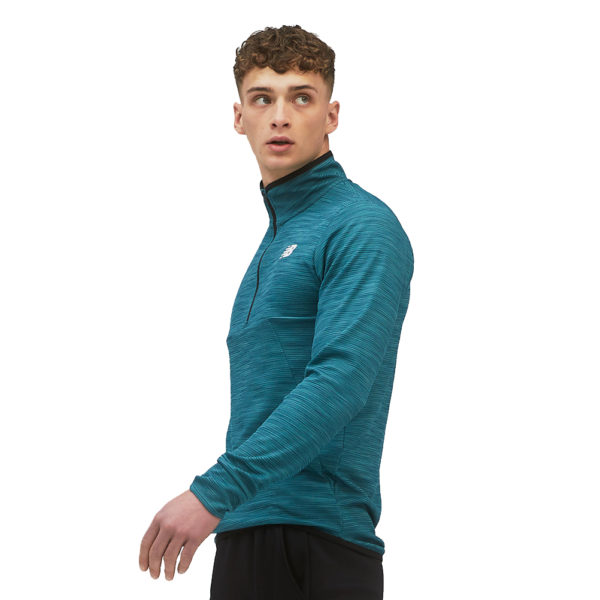 New Balance Tenacity Quarter Zip Men's Running Top - Mountain Teal - Image 3