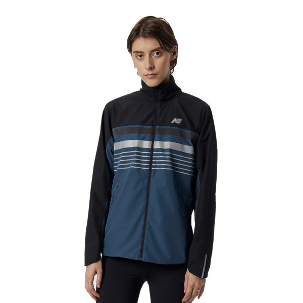 New Balance Accelerate Protect Reflective Women's Running Jacket model front