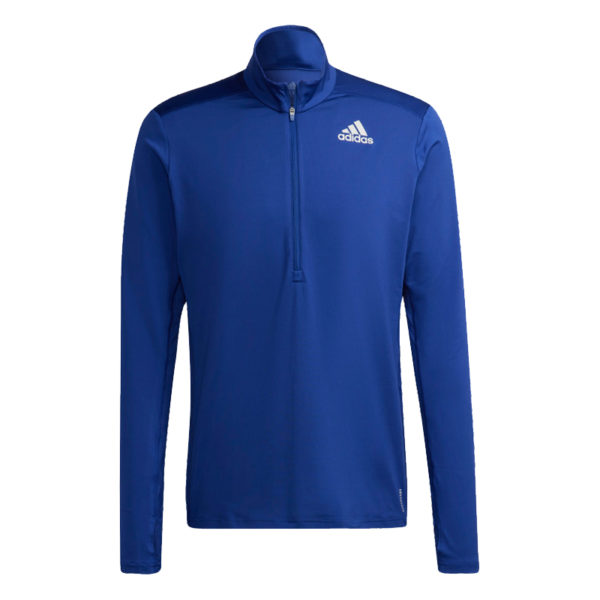 Adidas Own The Run Half Zip Long Sleeve Men's vic blue front