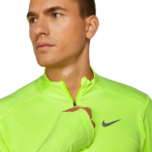 Nike Dri-Fit Element Half Zip Men's Running Top volt collar