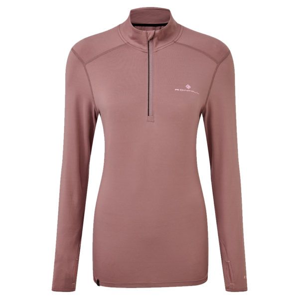 Ronhill Tech Thermal Halfzip Long Sleeve Women's mauve front