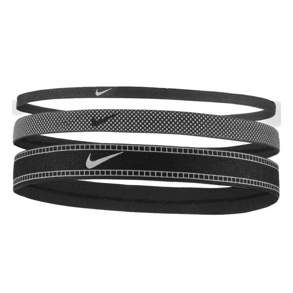 Nike Mixed Width Reflective Headbands 3 Pack