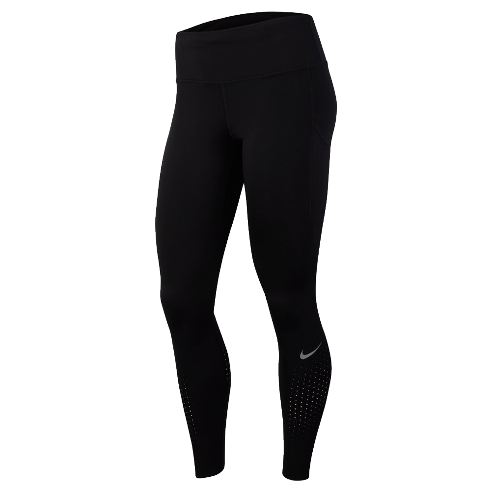 New Balance Dry Black Silver Reflective Capri Yoga Leggings Size Small  pocket