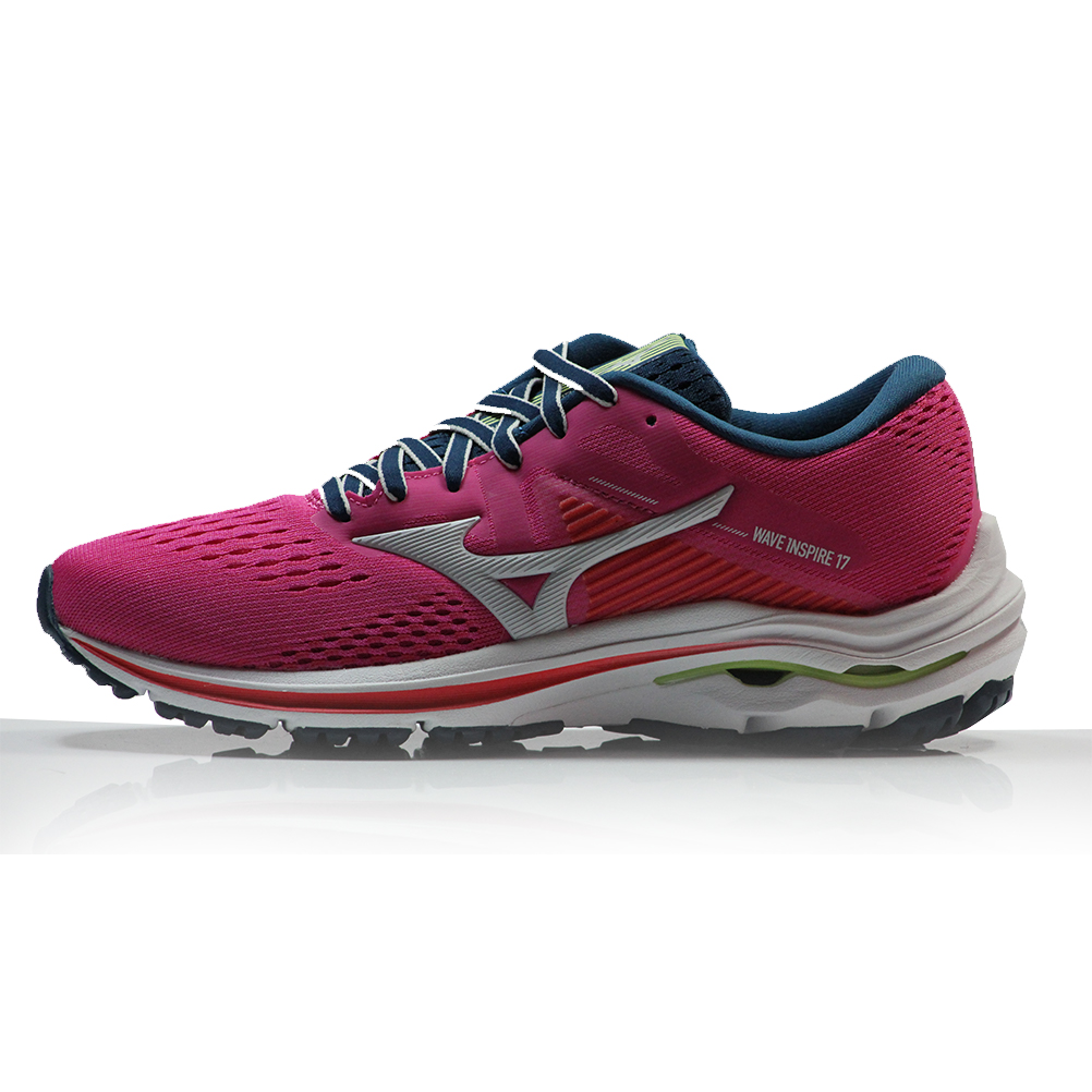 Mizuno Wave Inspire 17 Women's Running Shoe - Phlox Pink/Nimbus Cloud/Sunny  Lime | The Running Outlet