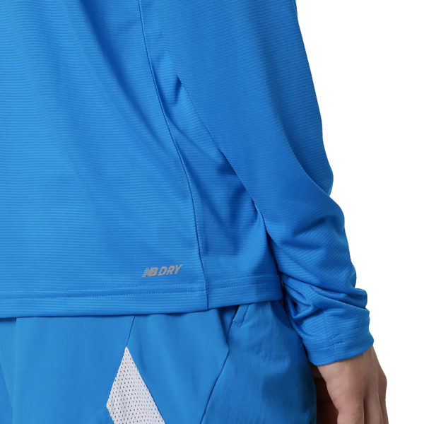 New Balance Accelerate Men's Long Sleeve Running Top - Serene Blue - Image 4
