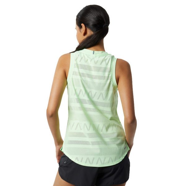 New Balance Q Speed Jacquard Women's Running Tank - Vibrant Spring Glo - Image 2