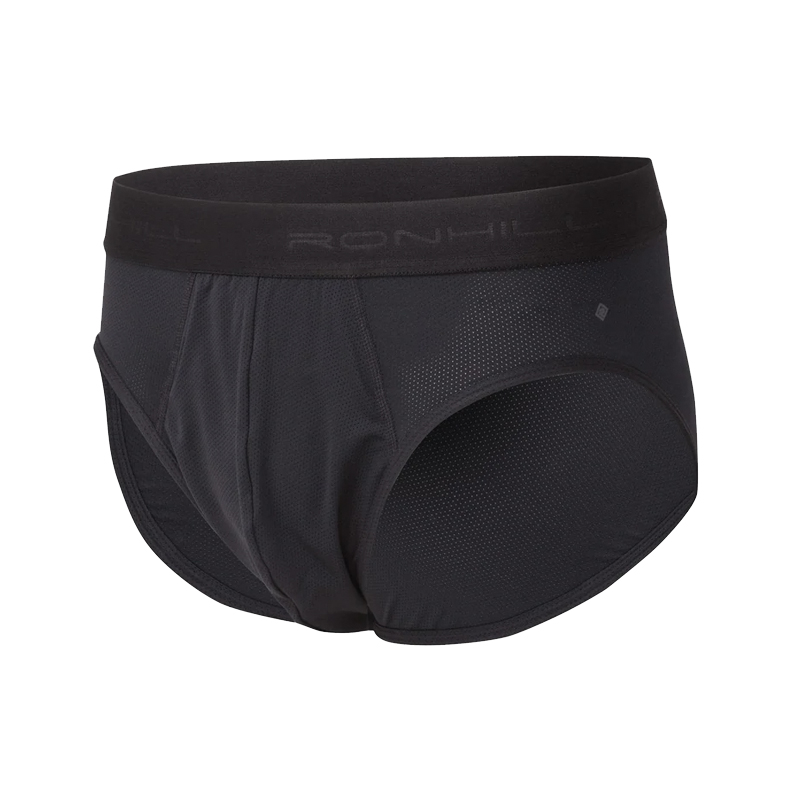 Ronhill Men's Running Brief - All Black | The Running Outlet