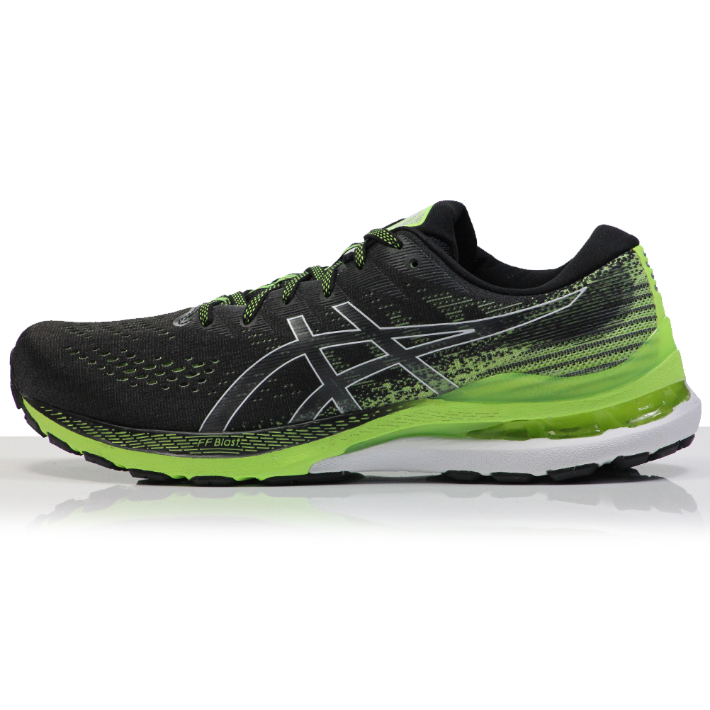 Asics Gel Kayano 28 Men's Running Shoe Black/Hazard Green | The Running Outlet