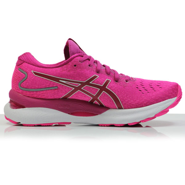 Asics Gel Nimbus 24 Women's Running Shoe - Fuchsia Red/White - Image 2