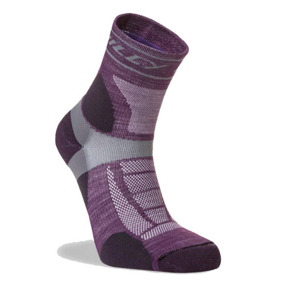 Hilly Trail Anklet Running Sock - Blackberry/Grey - Image 2