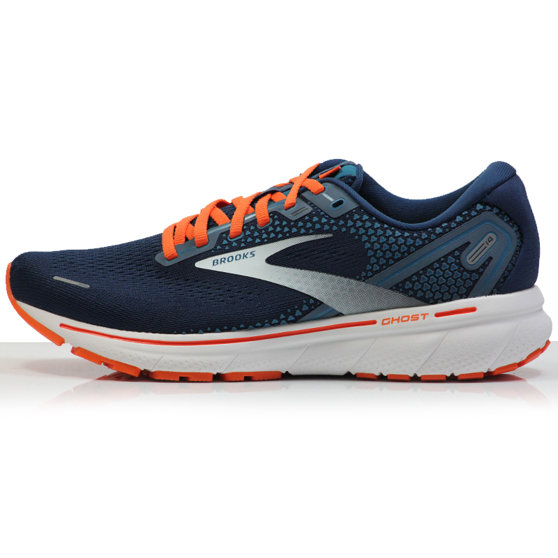 Brooks Ghost 14 Men's Running Shoe - Titan/Teal/Flame | The Running Outlet