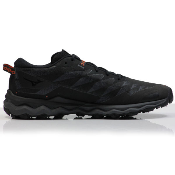 Mizuno Wave Daichi 7 Gore-Tex Men's Trail Shoe - Black/Iron Gate/Mecca Orange - Image 2