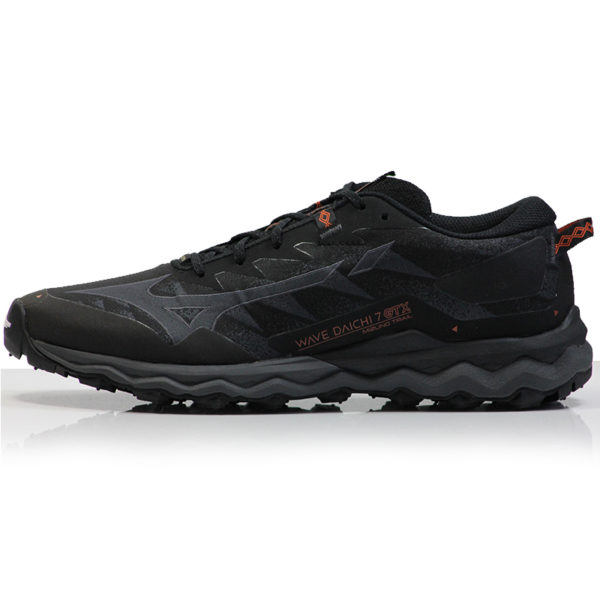 Mizuno Wave Daichi 7 Gore-Tex Men's Trail Shoe - Black/Iron Gate/Mecca Orange