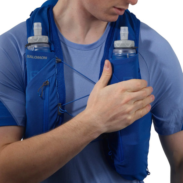 Salomon Unisex ADV Skin 12 Set Running Vest- Nautical Blue/Ebony/White - Image 4