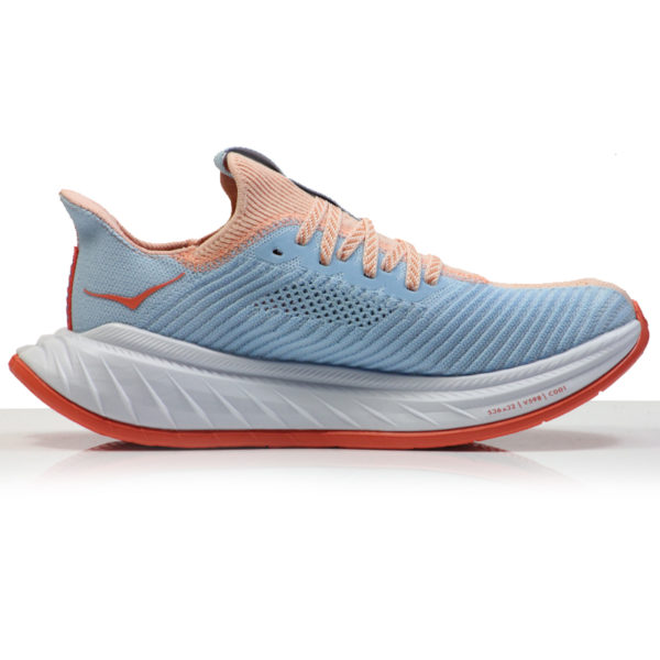 Hoka One One Carbon X 3 Women's Running Shoe - Peach Parfait/Summer Song - Image 2