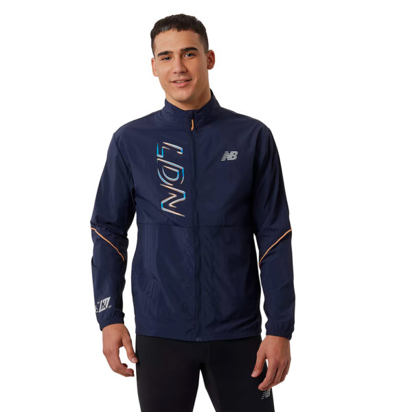 New Balance London Edition Printed Impact Run Jacket Front