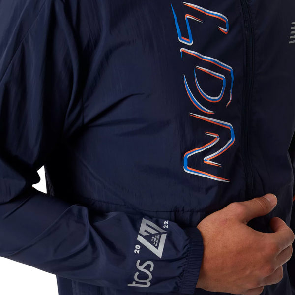 New Balance London Edition Printed Impact Run Jacket Sleeve