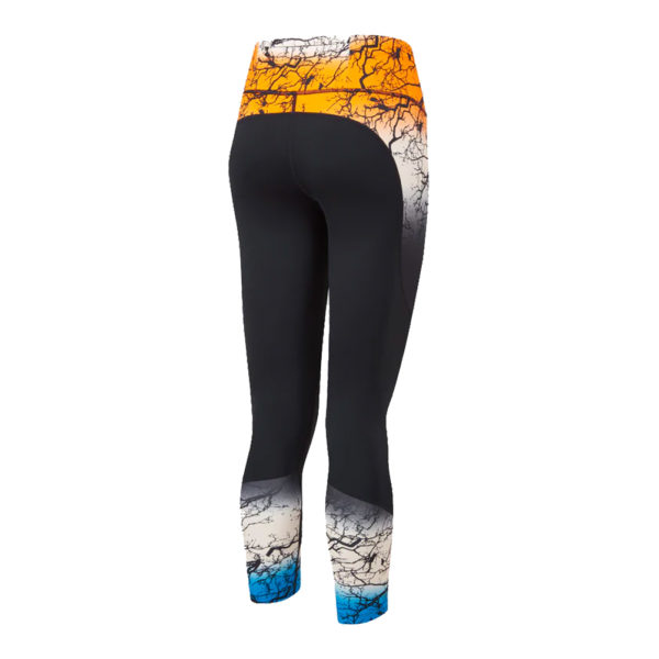 Ronhill Life Satori Women's Running Tight - Black/Mango - Image 2