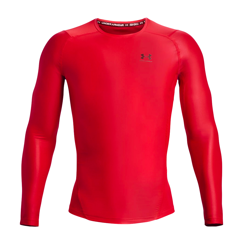 Under Armour Men's IsoChill Compression Long Sleeve Top - Radio  Red/Chestnut Red