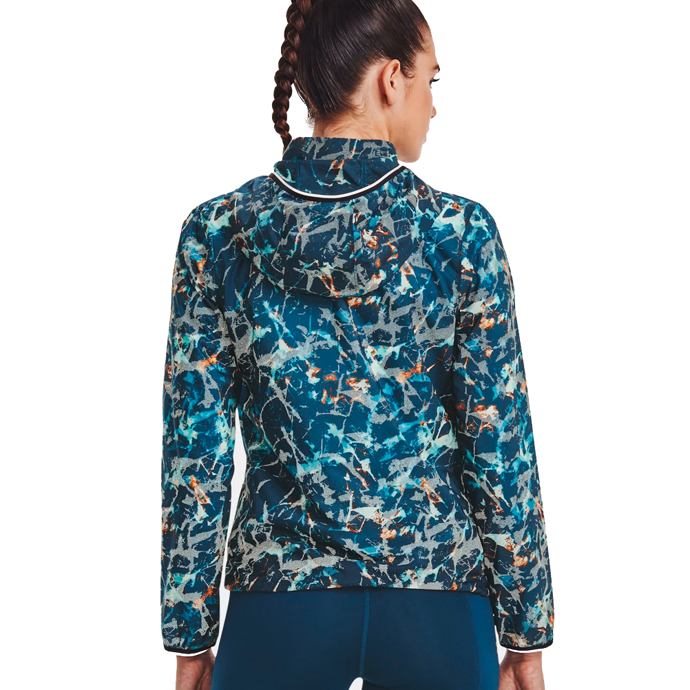 Under Armour Storm OutRun the Cold Women's Running Jacket - Petrol Blue/ Reflective