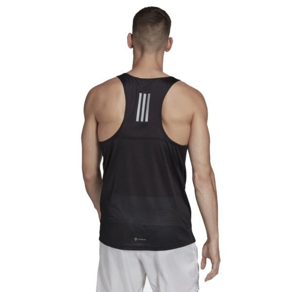 adidas Own the Run Men's Running Singlet - Black/Reflective Silver - Image 3