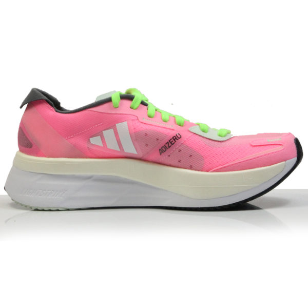 adidas Adizero Boston 11 Women's Running Shoe - Beam Pink/Cloud White/Beam Green - Image 2