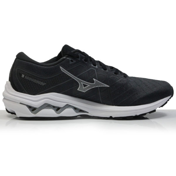 Mizuno Wave Inspire 18 Men's 2E Wide Fit Running Shoe - Black/Silver/Ebony - Image 2