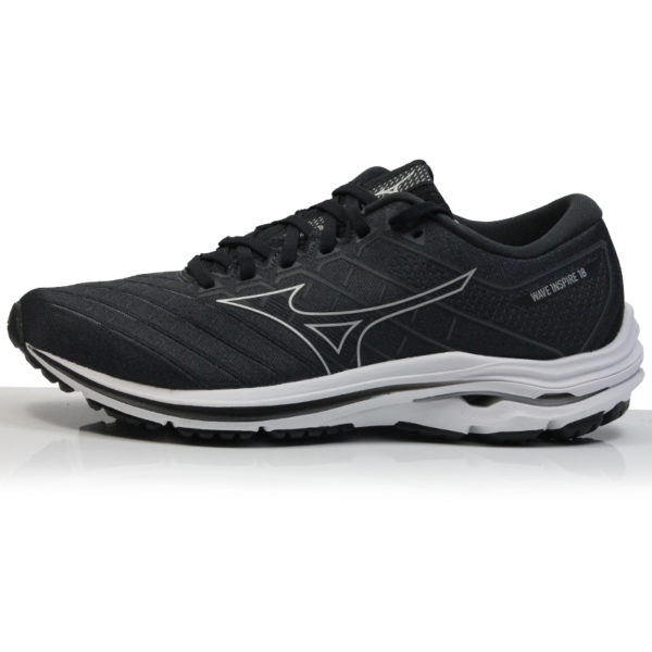 Mizuno Wave Inspire 18 Men's 2E Wide Fit Running Shoe - Black/Silver/Ebony