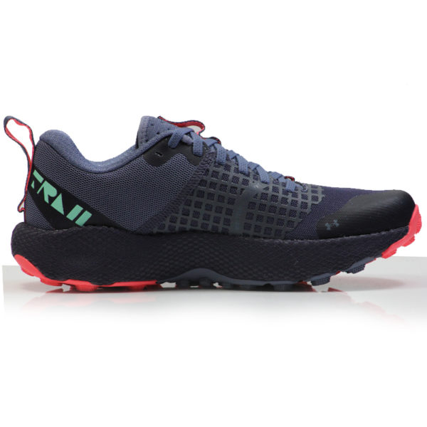 Under Armour HOVR Ridge Women's Trail Shoe - Tempered Steel/Blitz Red - Image 3