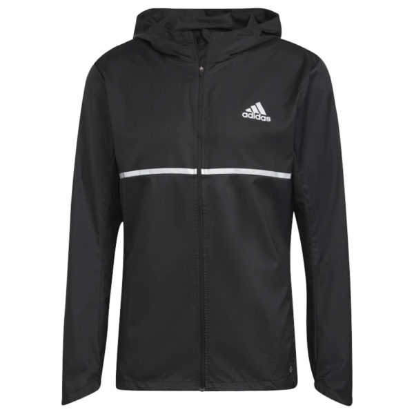 Adidas Own The Run Men's Running Jacket - Black/White/Reflective Silver - Image 5