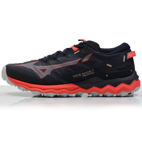 Mizuno Wave Daichi 7 Women's Trail Shoe - Night Sky/Quicksilver/Hot Coral