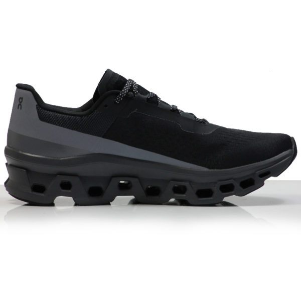 On CloudMonster Lumos Men's Running Shoe - Black - Image 2