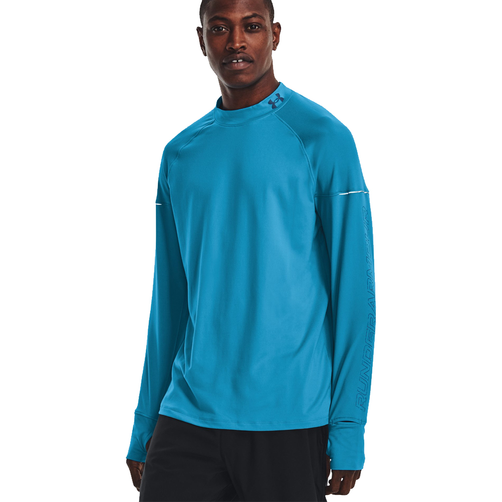 Under Armour OutRun The Cold Long Sleeve Men's Running Top - Capri/Petrol  Blue